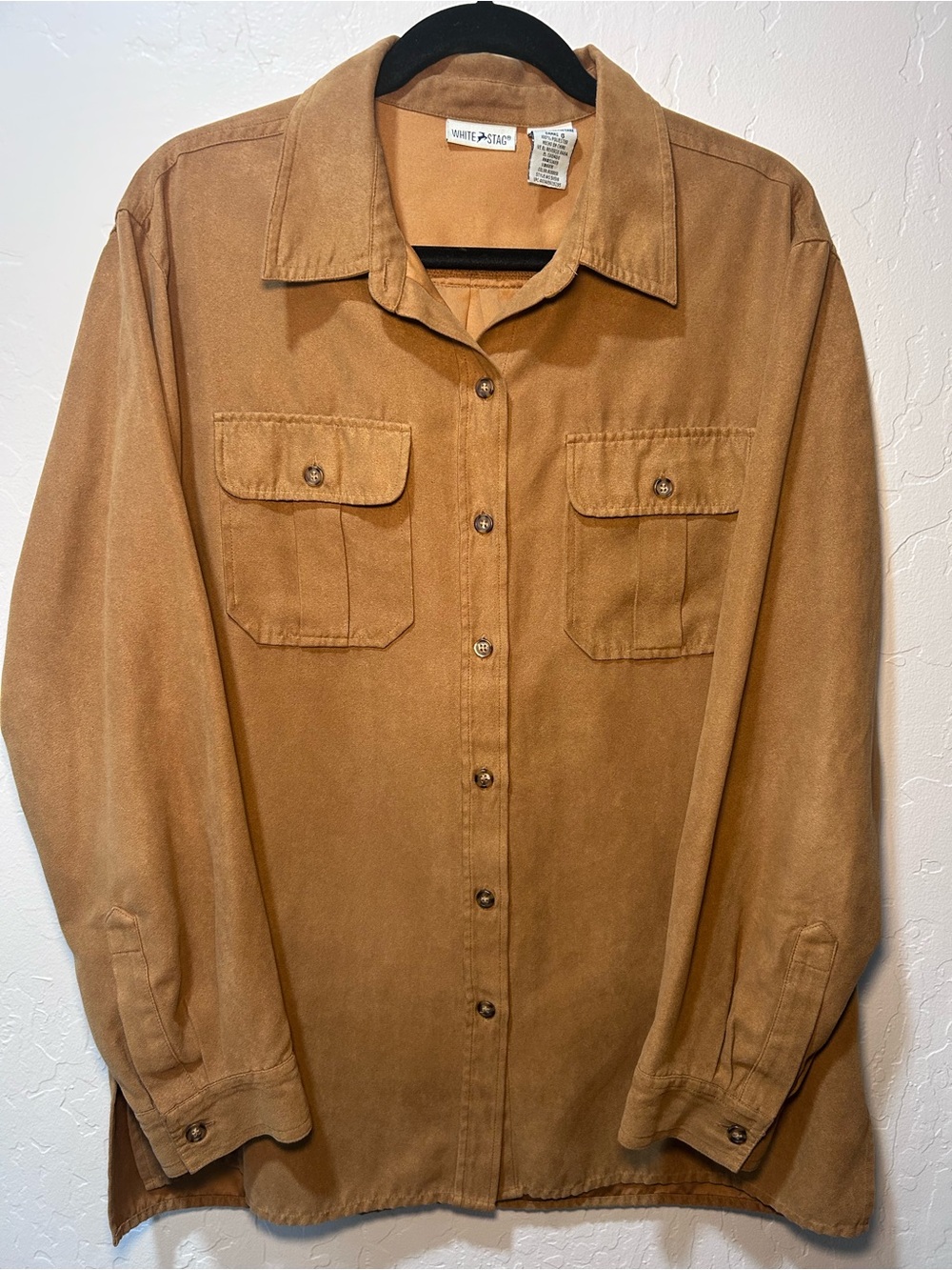 White Stag Men's Button-Down Shirt in Tan